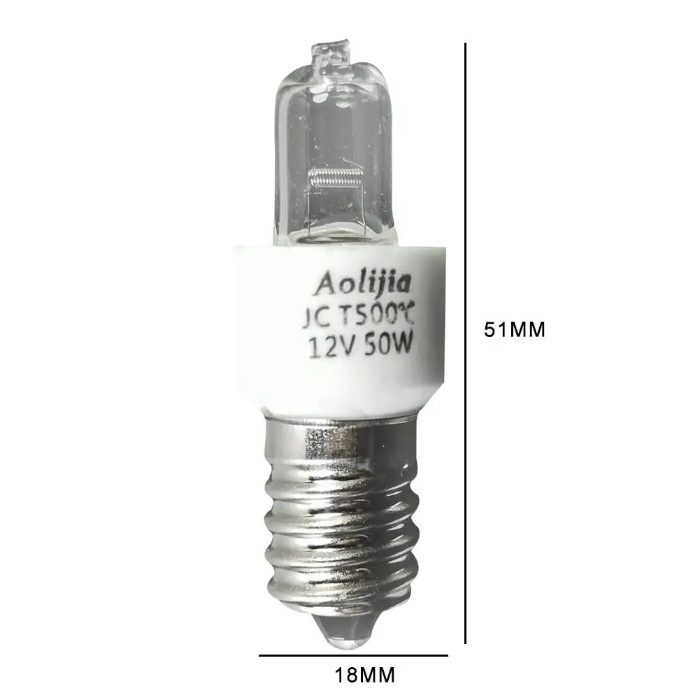 50W 12V E14 Oven Light Bulb Microwave Oven Lamp High Temperature Resistant 500℃ Halogen Lamp Bulb Dryer Microwave Light Dropship