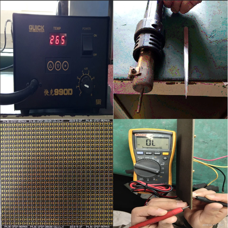 P4.81 series Circuit Paper,Double-sided solder pads, fully covered with large holes ,Used for repairing damaged PCB pads