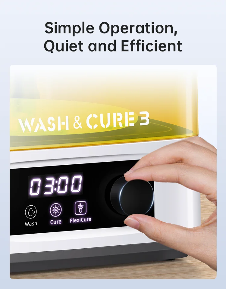 ANYCUBIC Wash & Cure 3 For Photon Mono 4 LCD SLA 3D Printer Models UV Rotary Curing Resin Cleaning Machine 2 in 1