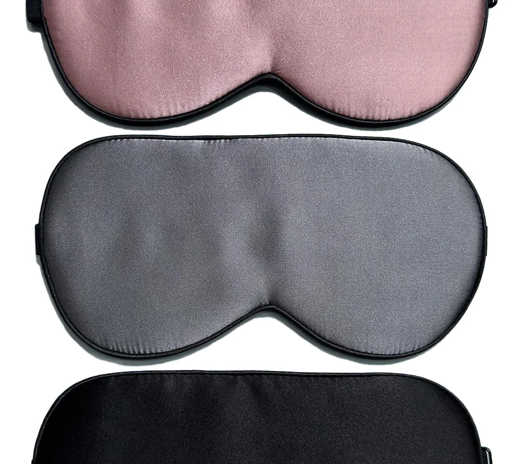 100% Real Mulberry Silk Sleep Mask Eye Covers for Sleeping Blindfold with Adjustable Strap Comfortable Super-Smooth