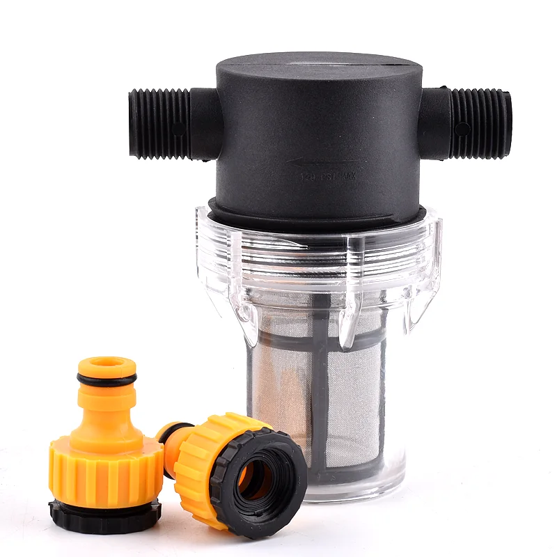 1/2 3/4 Inch Garden Watering Filter Agriculture Irrigation Hose Filter Water Pipe Quick Connector Car Washing Water Pump Filter