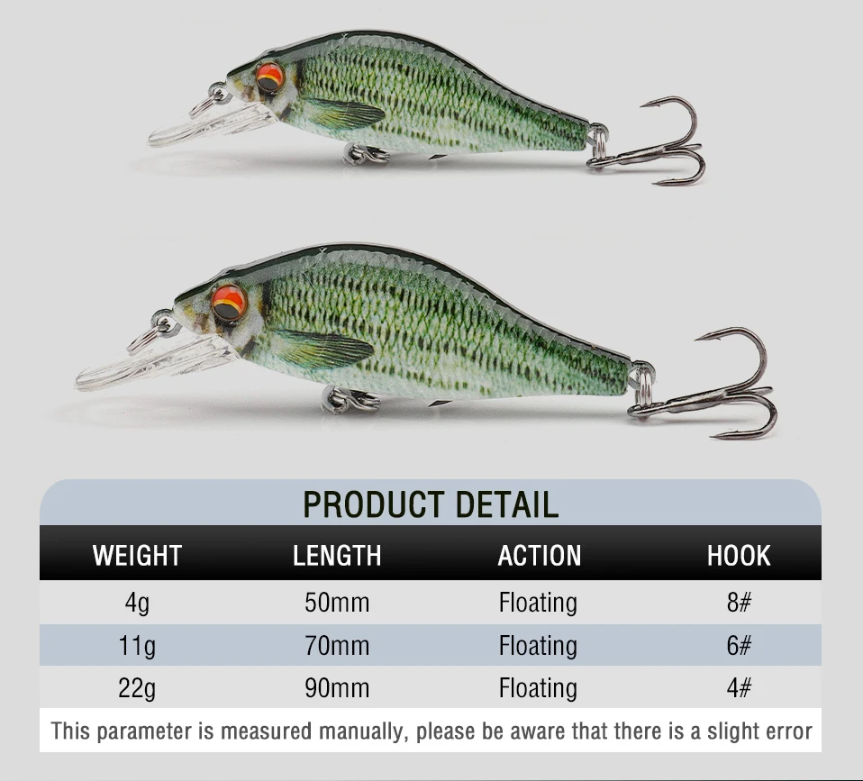 GOBASS 50/70/90mm Crankbait Fishing Lure Black Minnow Spinning Lures For Fishing Floating Wobbler For Pike Japan Artificial Bait