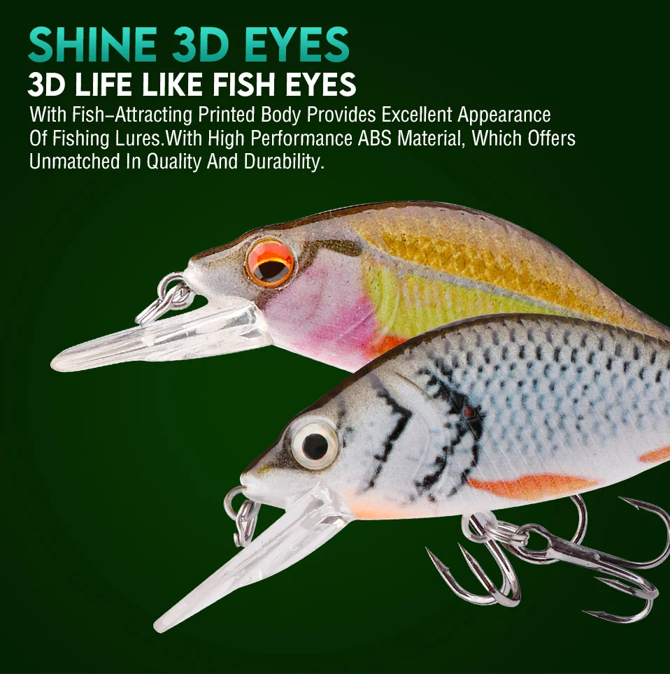 GOBASS 50/70/90mm Crankbait Fishing Lure Black Minnow Spinning Lures For Fishing Floating Wobbler For Pike Japan Artificial Bait