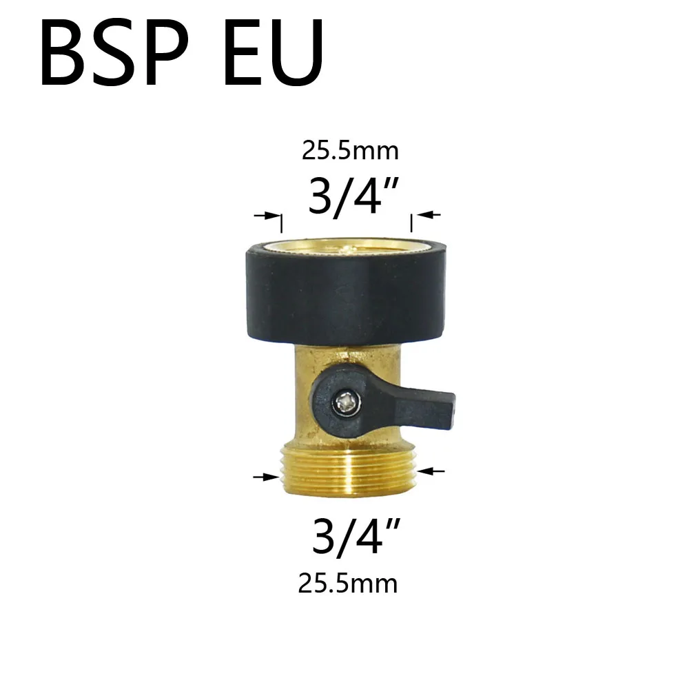 3/4" 2/4-Way Brass Plastic Garden Hose Splitter Y-Type Watering Connector Garden Tap For Outdoor Tap and Faucet