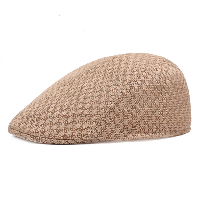 2026 New Summer Casual Beret Hat Unisex Mesh Flat Caps Newsboy Style Adjustable Fashion Breathable Summer Hat for Women Men Caps