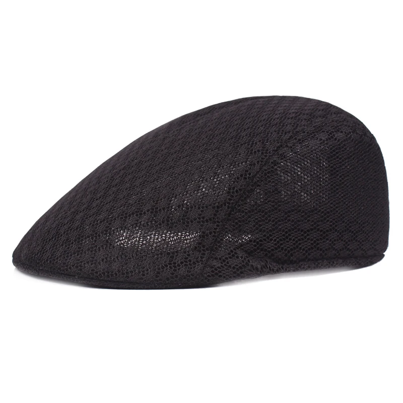2026 New Summer Casual Beret Hat Unisex Mesh Flat Caps Newsboy Style Adjustable Fashion Breathable Summer Hat for Women Men Caps