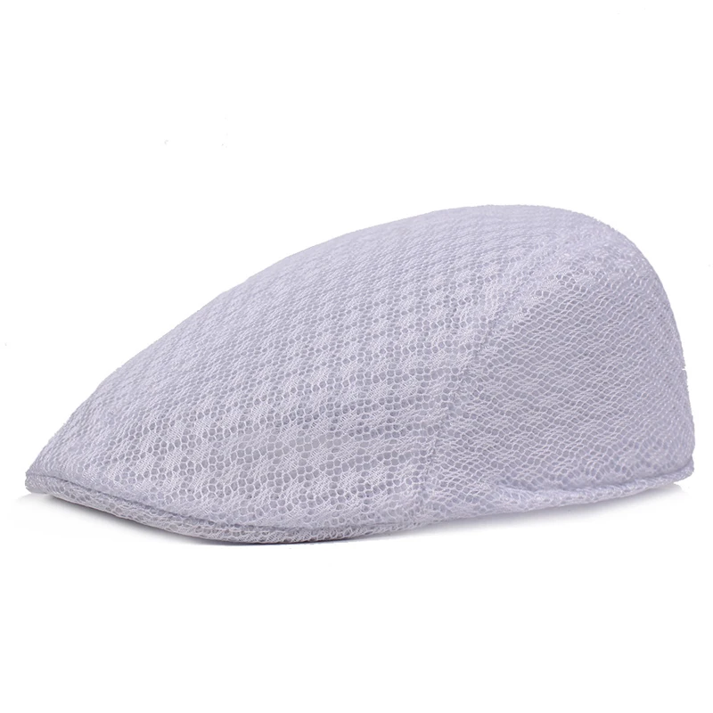 2026 New Summer Casual Beret Hat Unisex Mesh Flat Caps Newsboy Style Adjustable Fashion Breathable Summer Hat for Women Men Caps