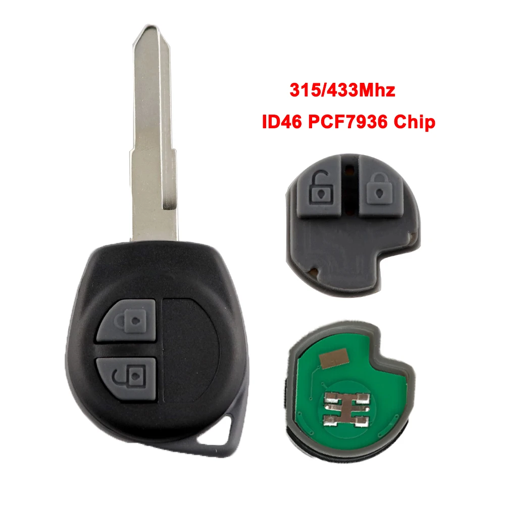 YIQIXIN Smart Key 315/433Mhz For Suzuki Vauxhall Agila Splash Swift Liana Aerio Jimn Igins Alto SX4 Car Remote ID46 PCF7936 Chip