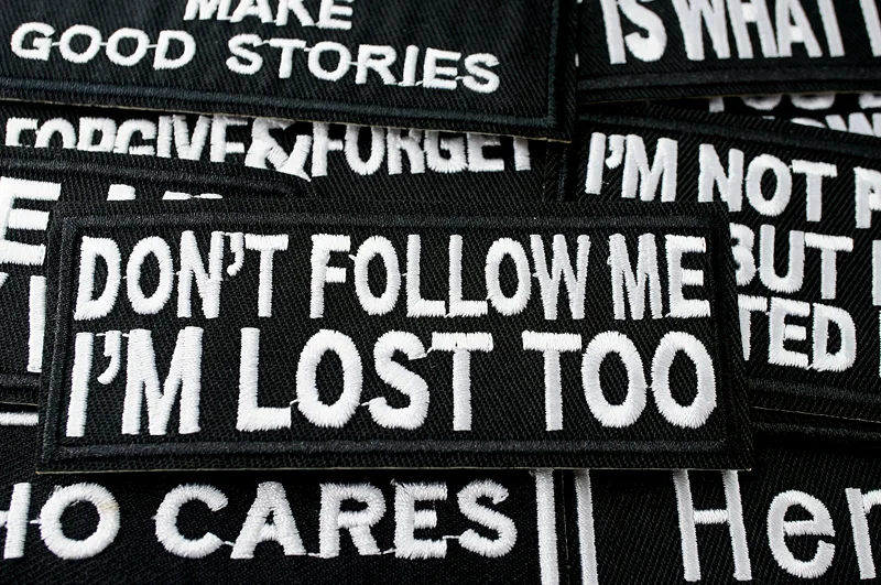 ORIGINAL Iron On Patches Apparel Sewing Fabric Handmade Appliques For Clothing Music Stickers Badges Parche BLACK