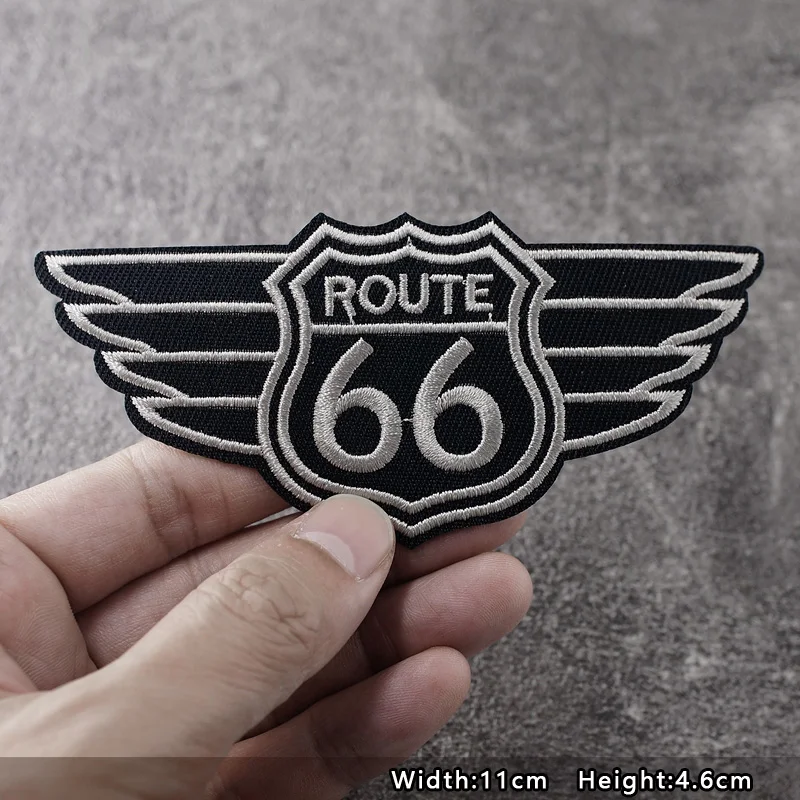ORIGINAL Iron On Patches Apparel Sewing Fabric Handmade Appliques For Clothing Music Stickers Badges Parche BLACK