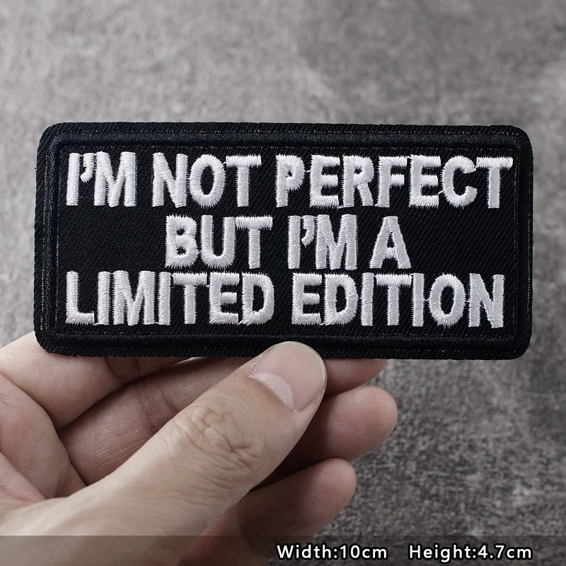 ORIGINAL Iron On Patches Apparel Sewing Fabric Handmade Appliques For Clothing Music Stickers Badges Parche BLACK