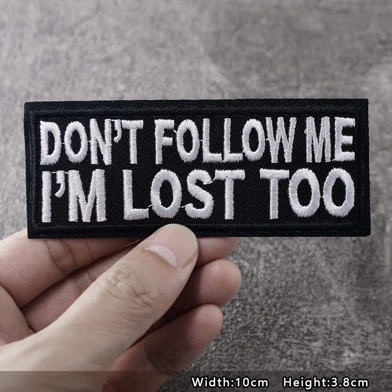 ORIGINAL Iron On Patches Apparel Sewing Fabric Handmade Appliques For Clothing Music Stickers Badges Parche BLACK