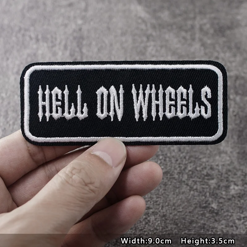 ORIGINAL Iron On Patches Apparel Sewing Fabric Handmade Appliques For Clothing Music Stickers Badges Parche BLACK