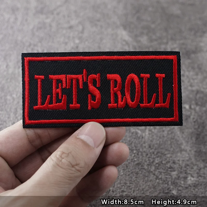 ORIGINAL Iron On Patches Apparel Sewing Fabric Handmade Appliques For Clothing Music Stickers Badges Parche BLACK