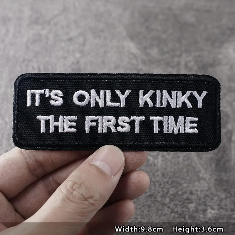 ORIGINAL Iron On Patches Apparel Sewing Fabric Handmade Appliques For Clothing Music Stickers Badges Parche BLACK