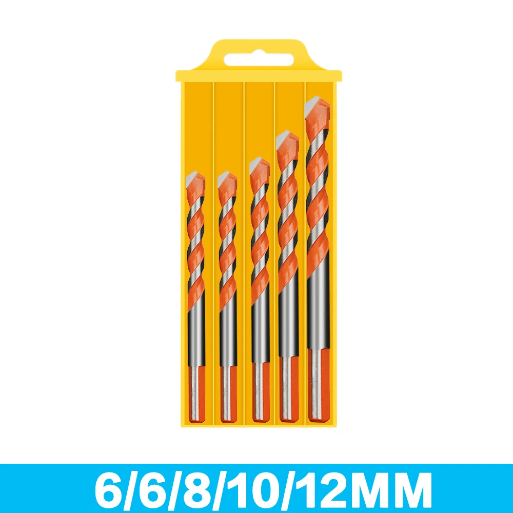 3-12mm Multifunctional Glass Drill Bit Triangle Diamond Drill Set Ceramic Tile Concrete Brick Wood Punching Hole Saw Metal Drill