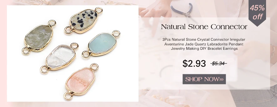 Natural Stone Charms Connector Double Hole Rose Quartzs Amazonite Pendant for Jewelry Making DIY Necklace Earring Size 15x35mm