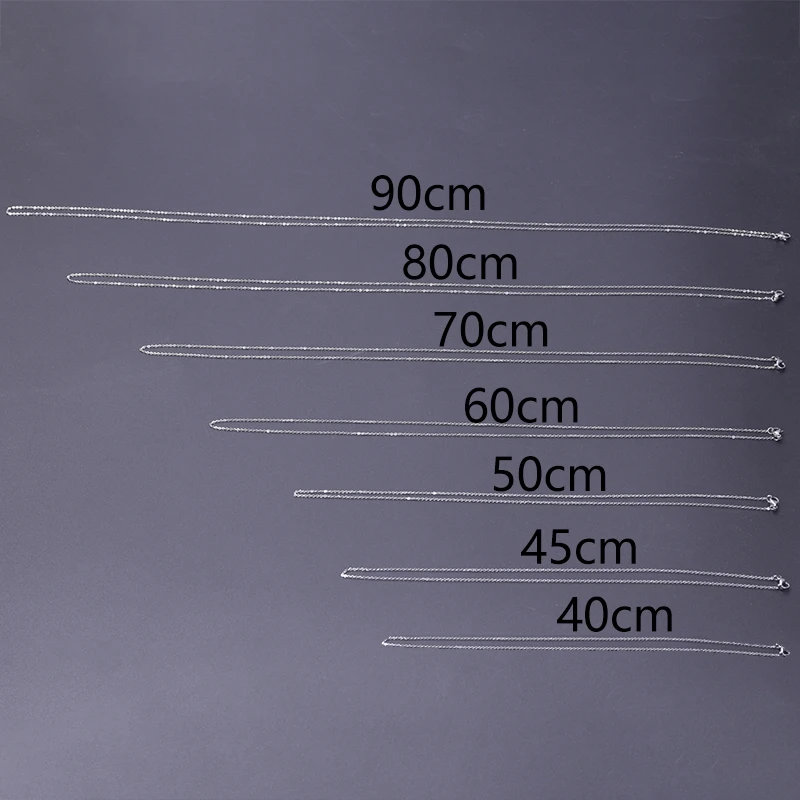 1-3mm Stainless Steel Chain Necklace For Women Men DIY Jewelry Making 40-90cm Long Chains Around Neck Chains O Necklaces Choker