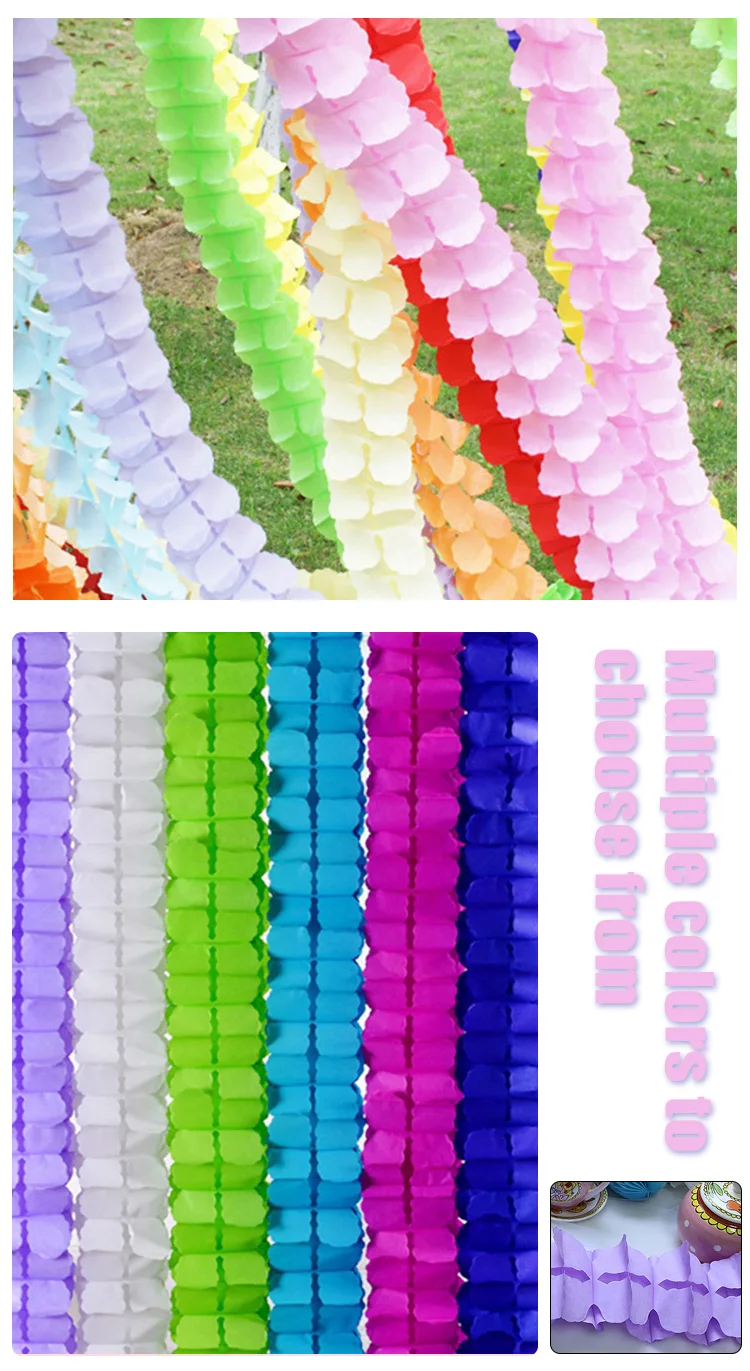 3.6M Four Leaf Clover Paper Tinsel Garlands for Baby Shower Wedding Birthday Party Backdrop Home DIY Decoration Craft Supplies