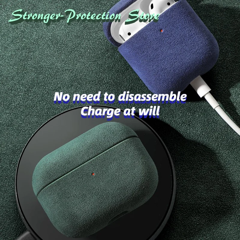 Italian Suede Leather Case For AirPods Pro 3 For AirPods Pro 2 AirPods 5 4 3 Case Luxury Artificial Leather All Inclusive Case
