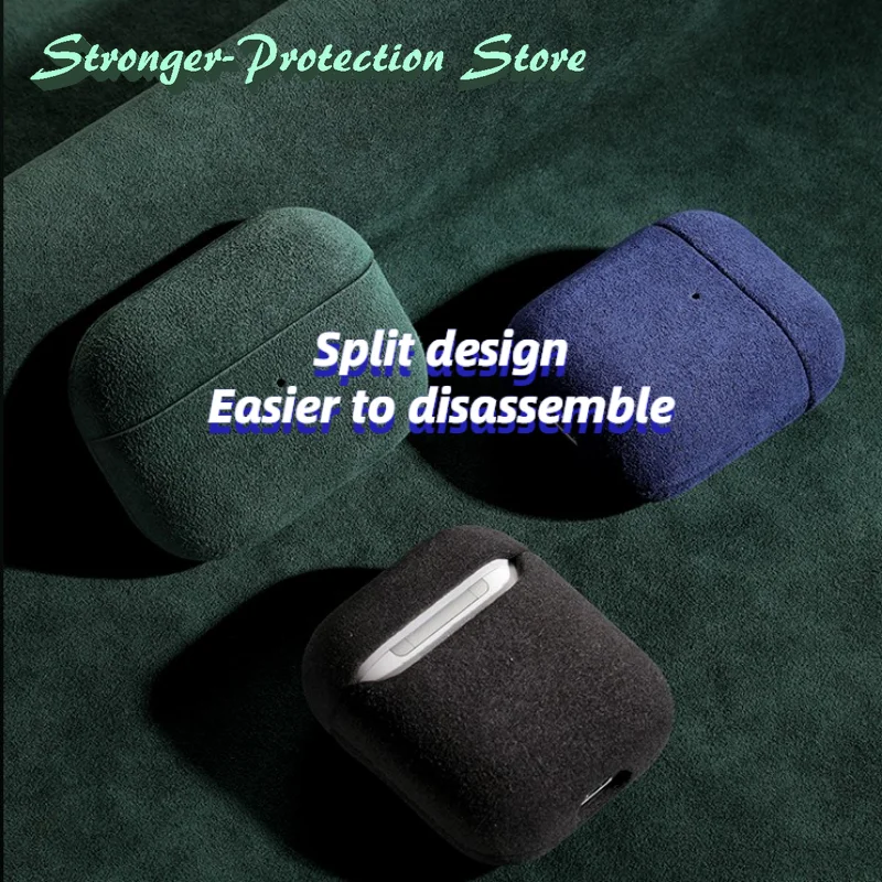 Italian Suede Leather Case For AirPods Pro 3 For AirPods Pro 2 AirPods 5 4 3 Case Luxury Artificial Leather All Inclusive Case