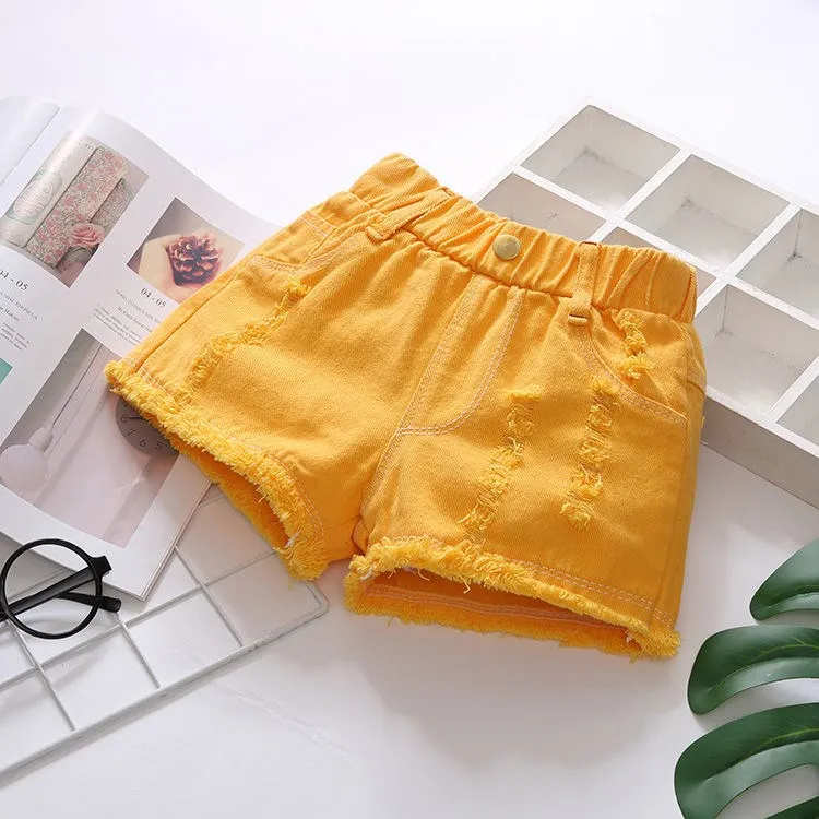 100-150 Cm Summer Girls Casual Shorts Baby Kids Children Wear