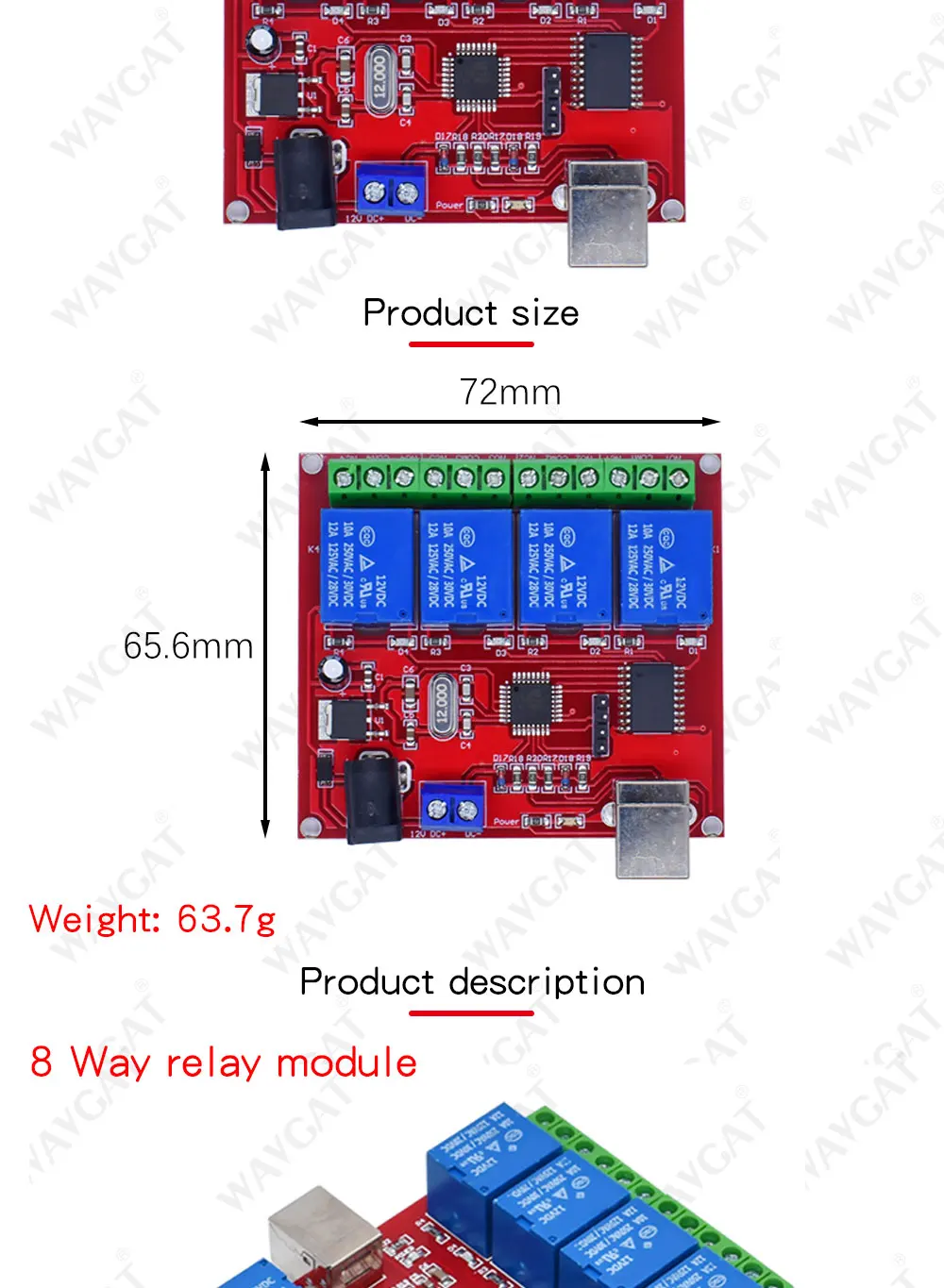 5V 12V 1 2 4 8 Channel USB Relay Control Switch Programmable Computer Control For Smart Home PC Intelligent Controller