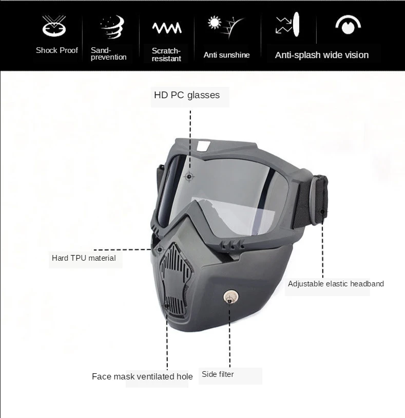 Full Face Tactical Mask Kids Gel Soft EVA Paint Ball Airsoft CS Go Toys Blaster Guns Shooting Games for Nerf Crystal Beads War