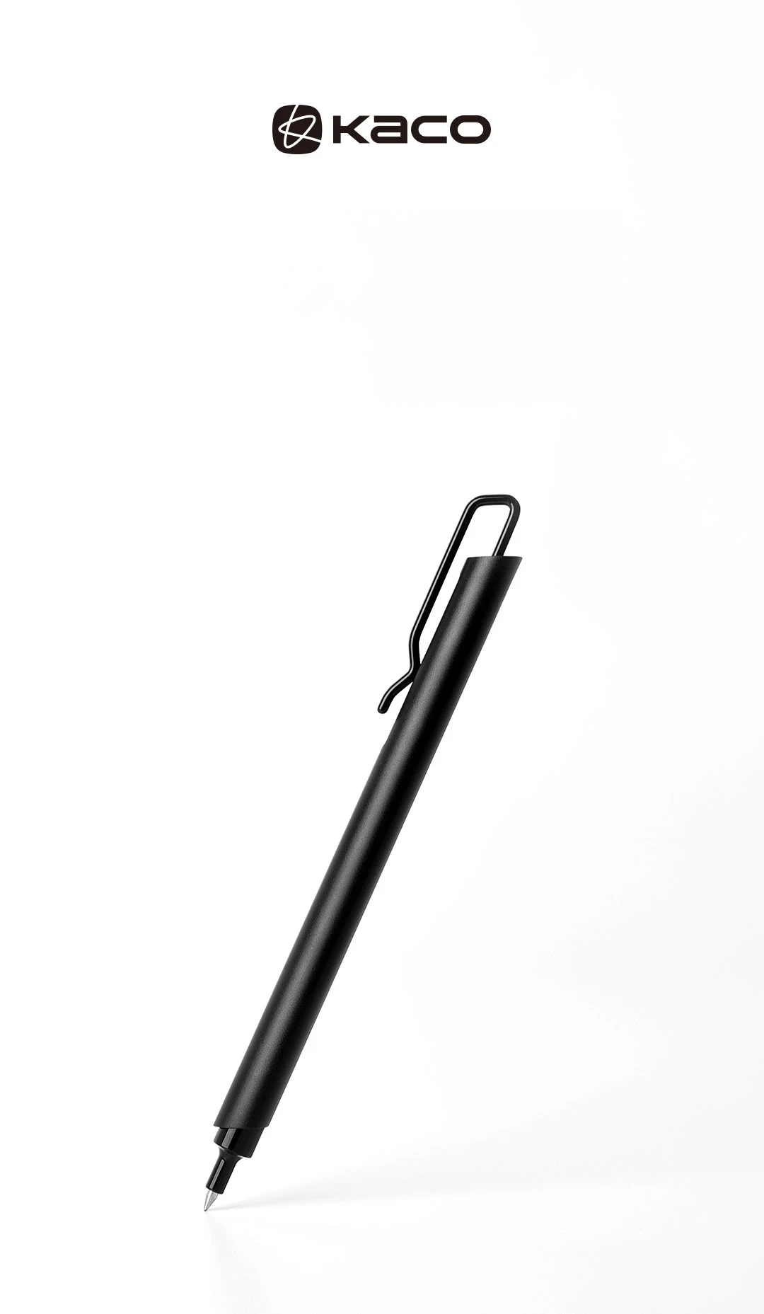 Kaco Metal Press Gel Pen High-End Sign Pen 0.5mm Ballpoint Pen Frosted Heavy Feel Metal Pen For Business OL Students Gift