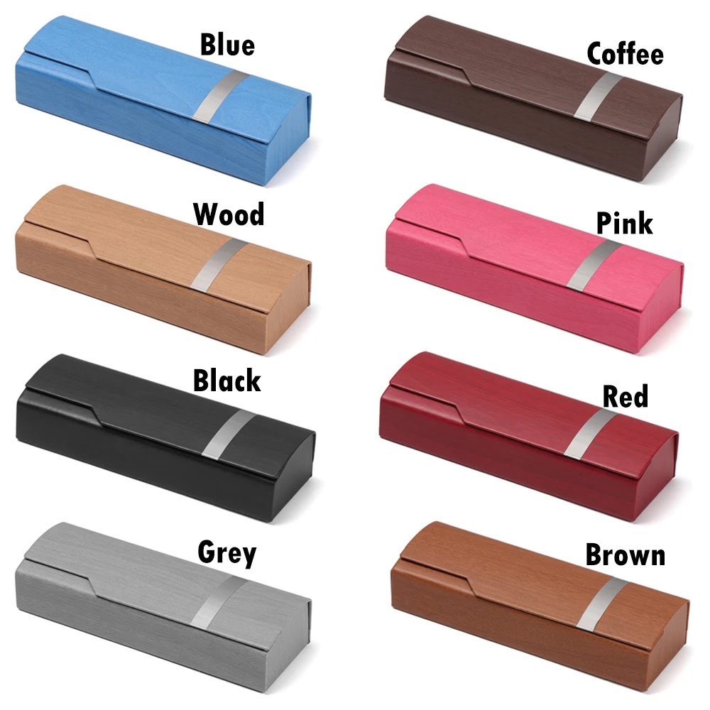 Hot Fashion Glasses Case Unisex Portable Imitation Wood Grain Spectacle Box Hard Handmade Optical Reading Eyeglasses Accessories