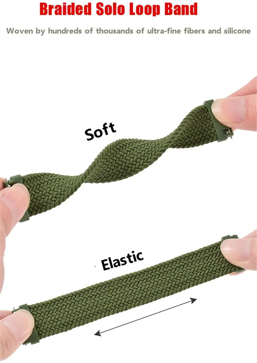 20mm 22mm Watch Straps For Amazfit GTS/4/3/2/2e/GTS2 Mini/GTR 4/3 pro/GTR2/2e/2 Braided solo loop Bracelet Amazfit bip 6 5 band