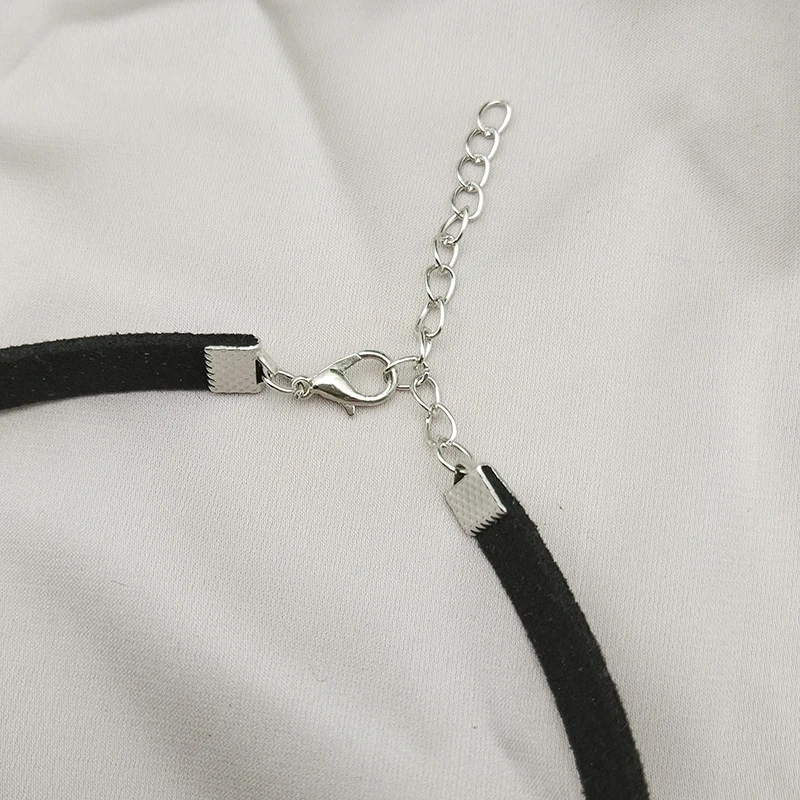 DIY Personalized Rhinestone Letter Custom Name Necklace Black Velvet Leather Choker Collar Neck Jewelry Friends Family Gifts
