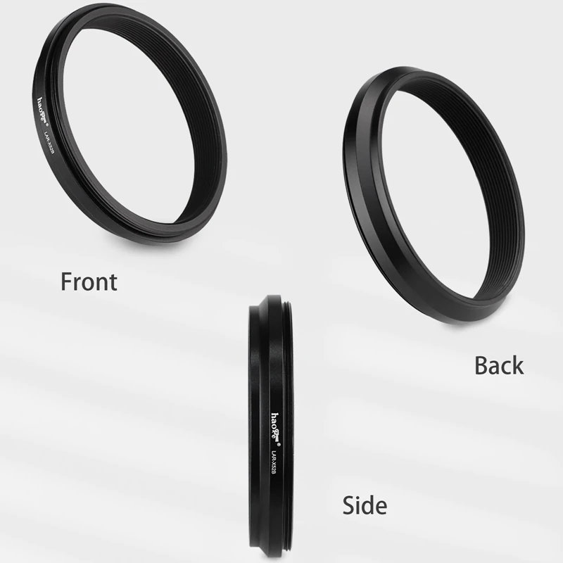 Haoge Lens Filter Adapter Ring for Fujifilm Fuji X100VI X100V Camera Fit 49mm UV CPL ND Filter Lens Cap Replace AR-X100 Black