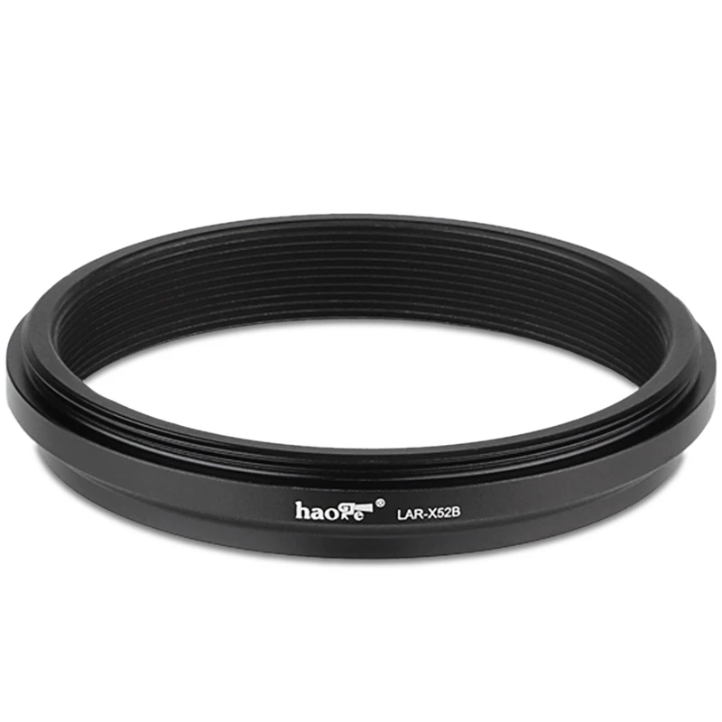 Haoge Lens Filter Adapter Ring for Fujifilm Fuji X100VI X100V Camera Fit 49mm UV CPL ND Filter Lens Cap Replace AR-X100 Black