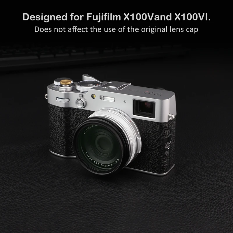 Haoge Lens Filter Adapter Ring for Fujifilm Fuji X100VI X100V Camera Fit 49mm UV CPL ND Filter Lens Cap Replace AR-X100 Black