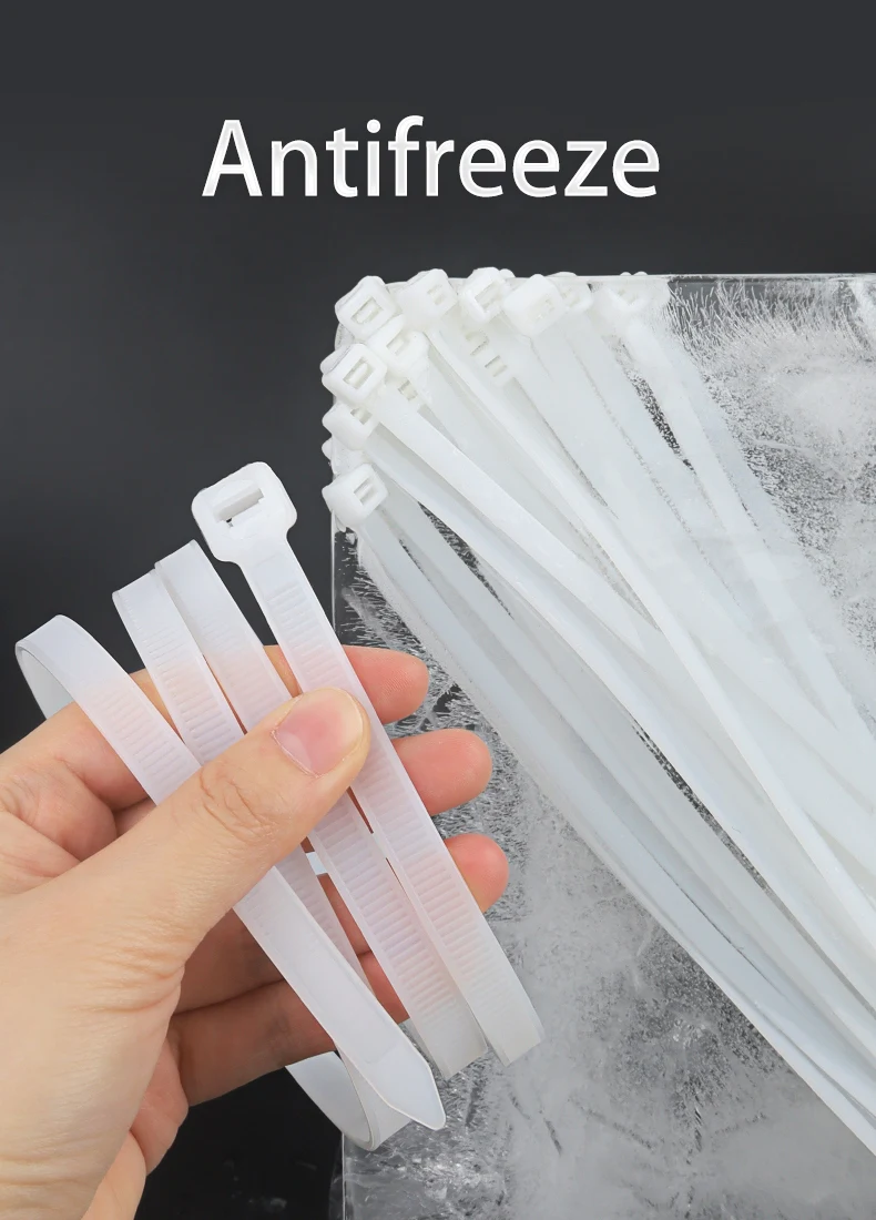 ZYCN 100Pcs Width 9MMx 400/500/600/1200 Self-Locking Nylon Cable Ties Plastic Extra-Large Thickening Heavy Duty