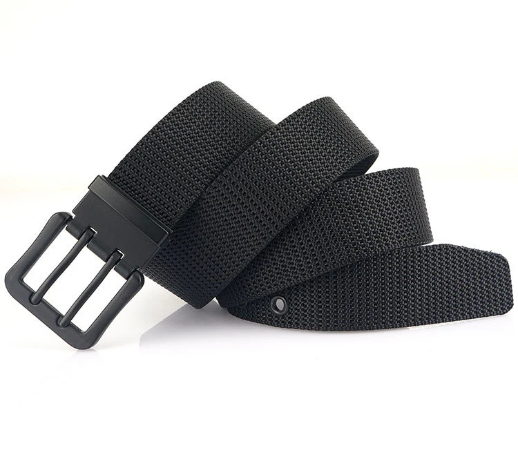 MEDYLA Fashion Classic Canvas Belt Men Metal Double Pin Buckle Casual Strap Belt for Men High Quality Strap MN3008
