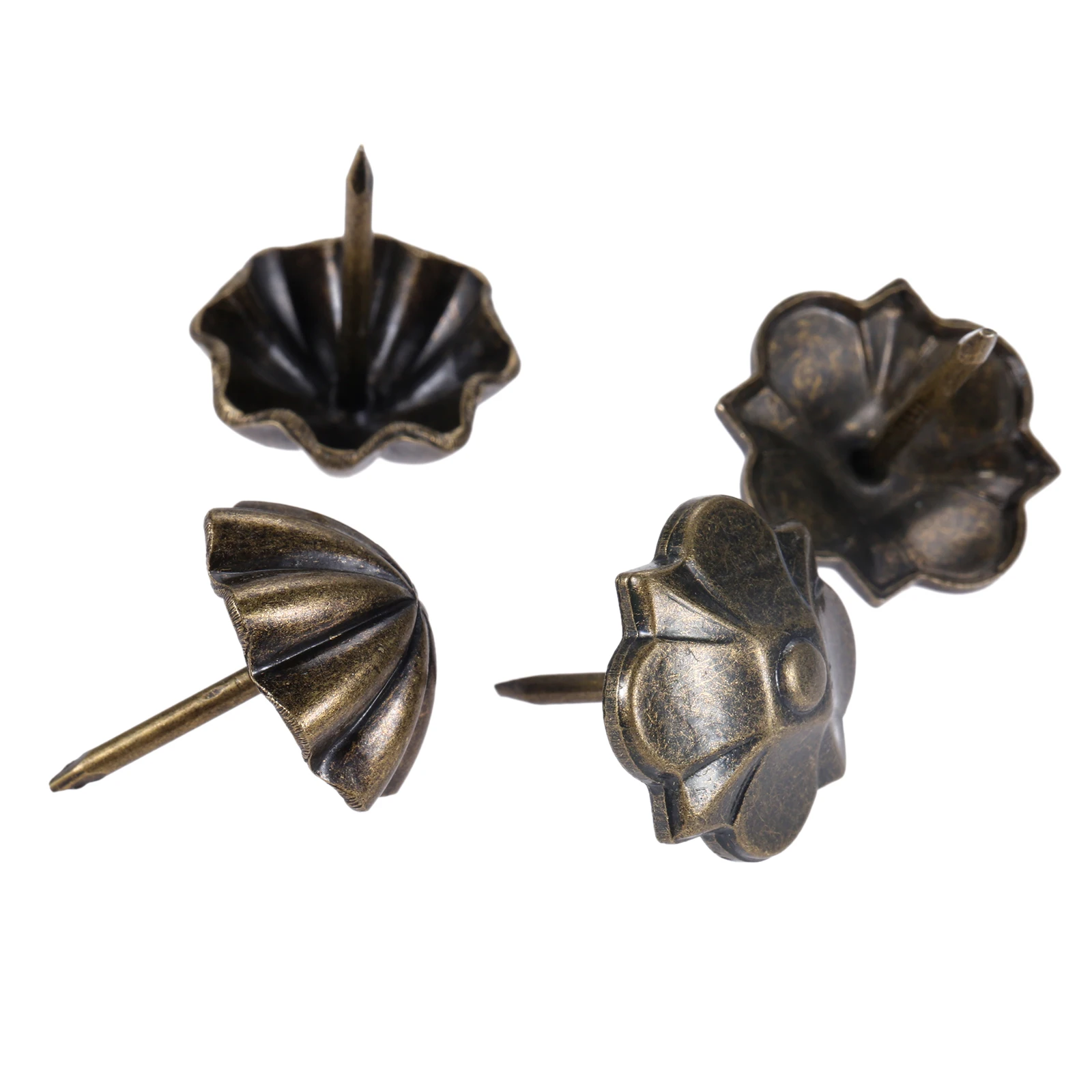 10Pcs 20*22mm Umbrella/Four-leaf Clover Upholstery Nails Jewelry Wood Box Sofa Furniture Decorative Tacks Studs Pushpin Doornail