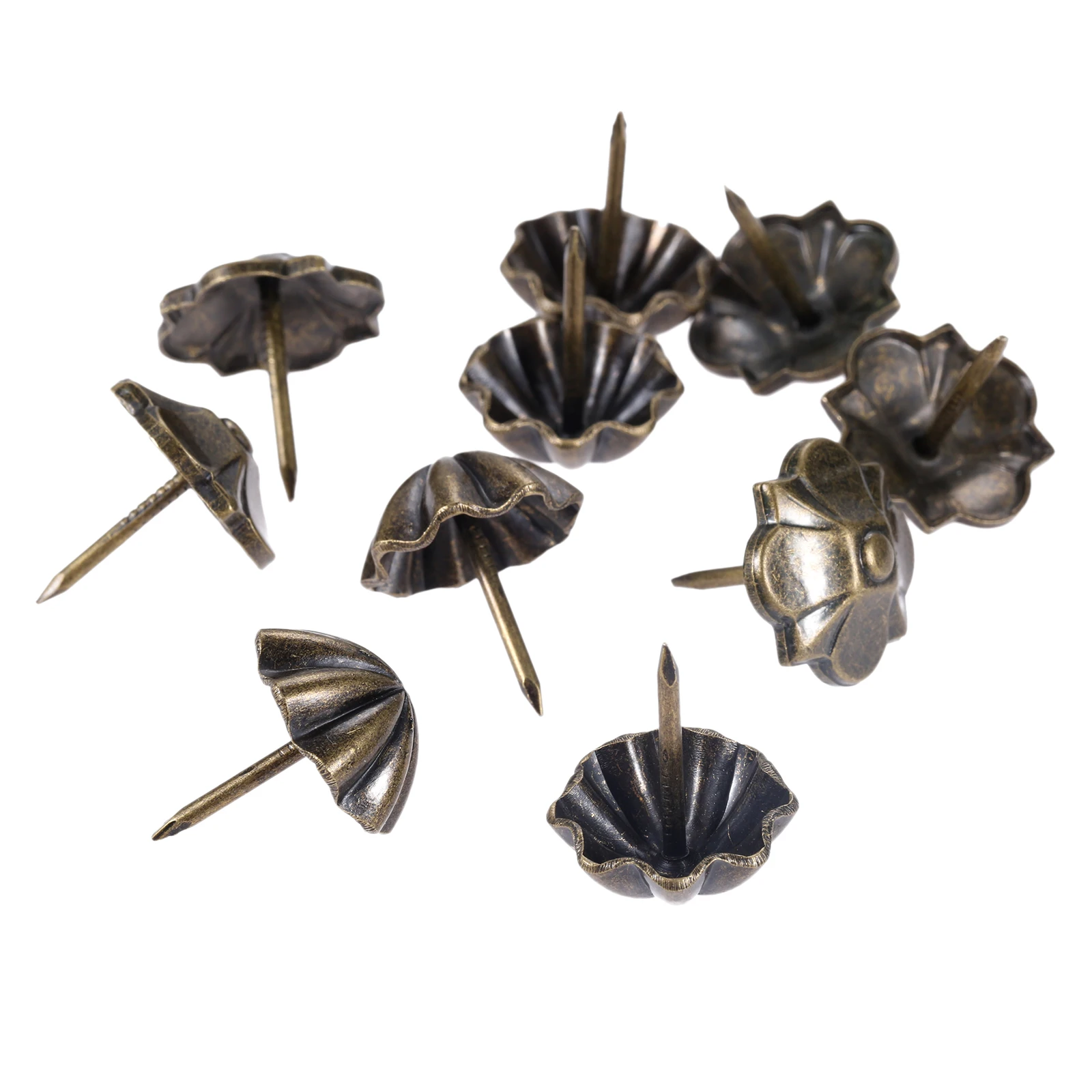 10Pcs 20*22mm Umbrella/Four-leaf Clover Upholstery Nails Jewelry Wood Box Sofa Furniture Decorative Tacks Studs Pushpin Doornail