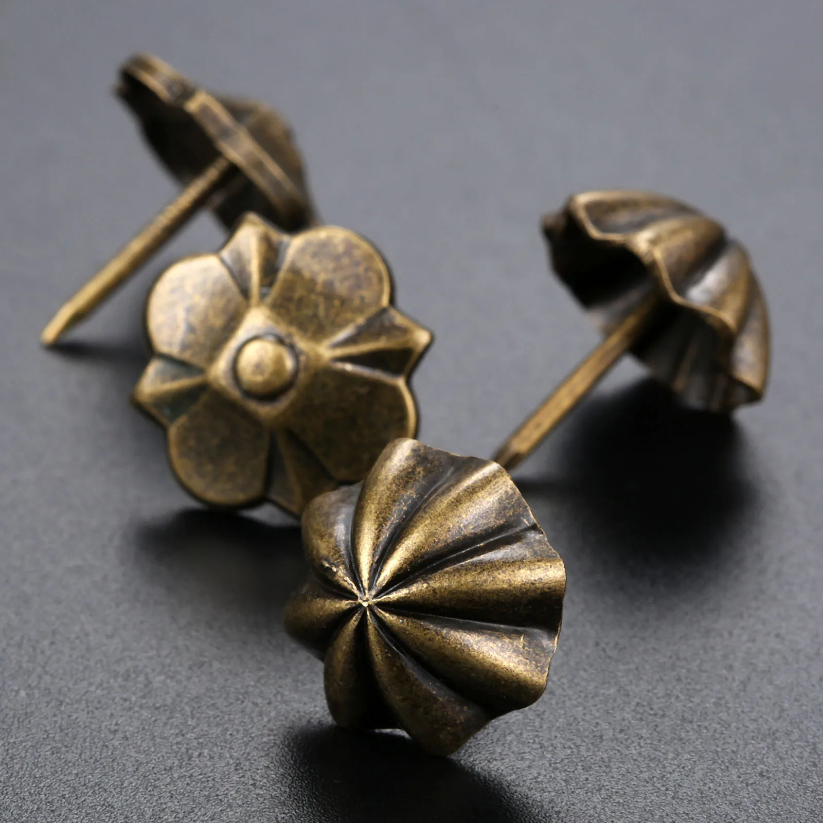 10Pcs 20*22mm Umbrella/Four-leaf Clover Upholstery Nails Jewelry Wood Box Sofa Furniture Decorative Tacks Studs Pushpin Doornail