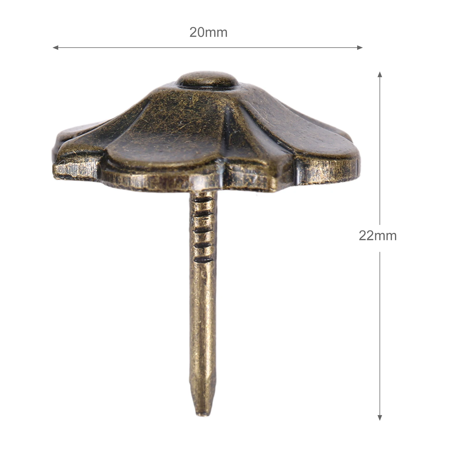 10Pcs 20*22mm Umbrella/Four-leaf Clover Upholstery Nails Jewelry Wood Box Sofa Furniture Decorative Tacks Studs Pushpin Doornail