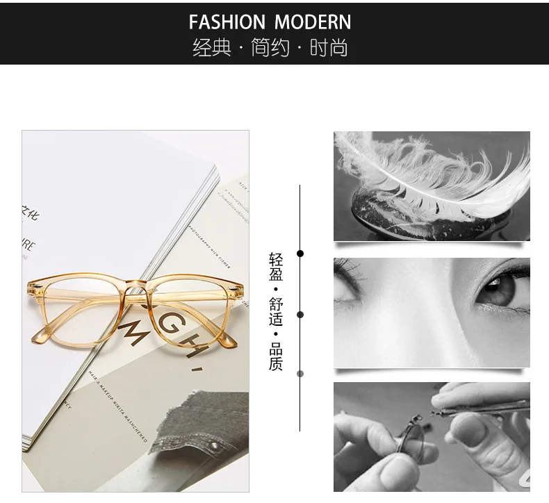 Square Finished Myopia Glasses Women Men Nearsighted Eyewear Anti Blue Light Glasses with Diopters Minus -1.0 -1.5 -2.5 -6.0