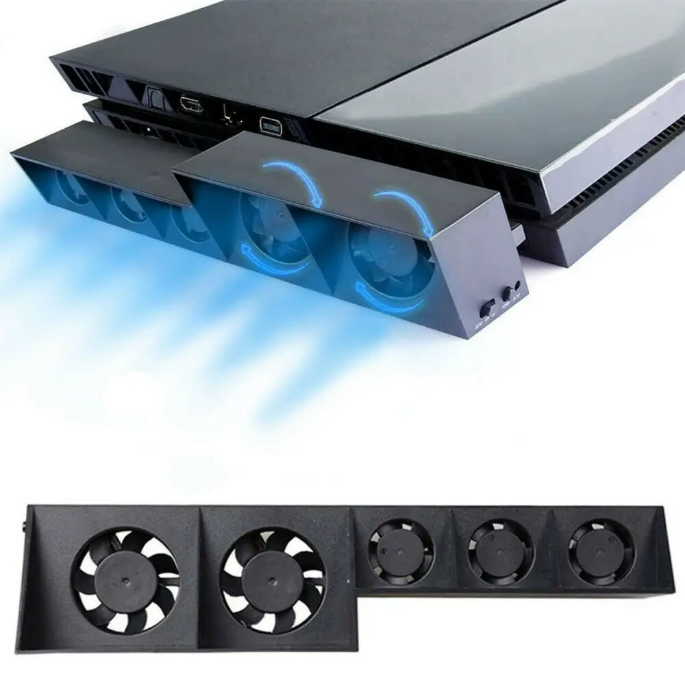 For Sony PS4 Pro Slim Playstation Play Station PS 4 Cooler Cooling Fan DC 5V Game Console USB Kit Controller Support Control Fan