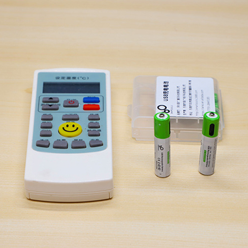 High Capacity 1.5V AAA 750 MWh USB Rechargeable Li-ion Battery for Remote Control Wireless Mouse + Cable