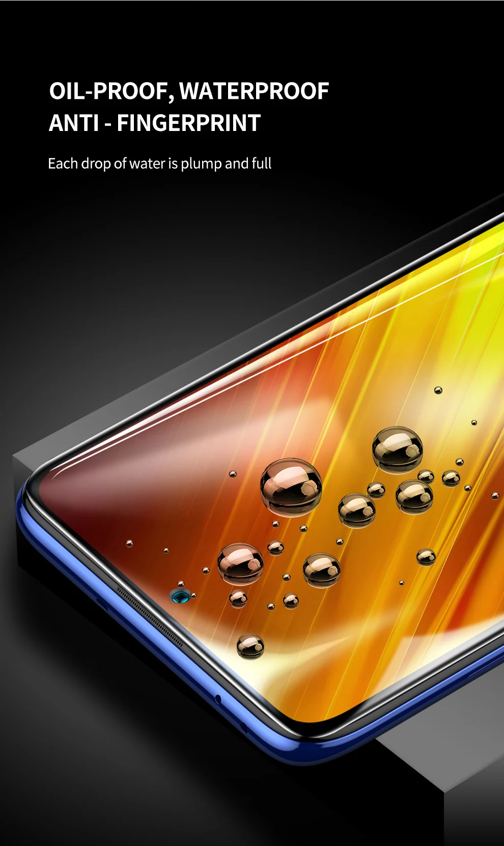 SmartDevil Full Cover Tempered Glass for Xiaomi POCO X6 Pro F5 X5 Pro F3 F4 F6 Pro X3 Pro HD Screen Protector Anti Blue Ray Film