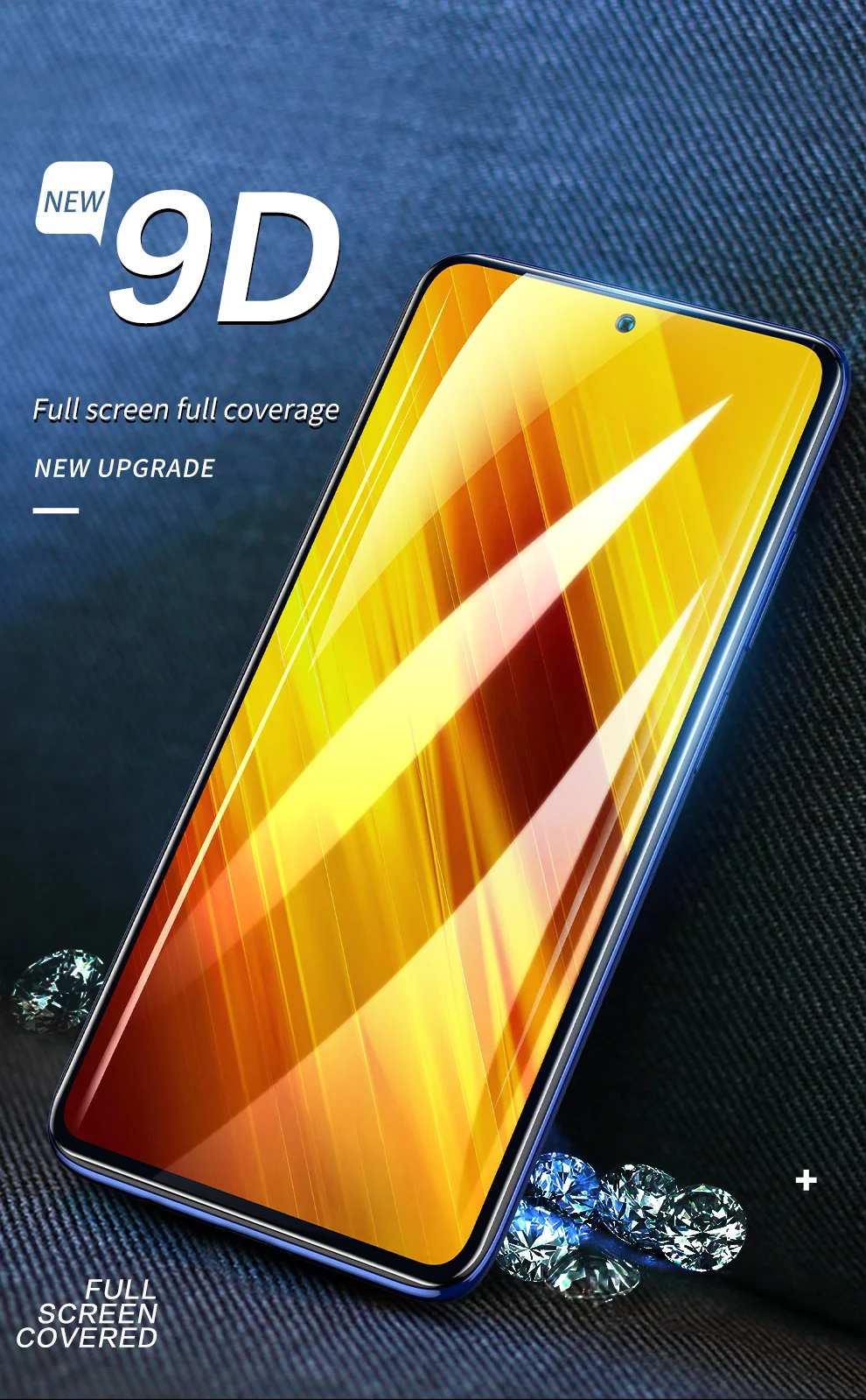 SmartDevil Full Cover Tempered Glass for Xiaomi POCO X6 Pro F5 X5 Pro F3 F4 F6 Pro X3 Pro HD Screen Protector Anti Blue Ray Film