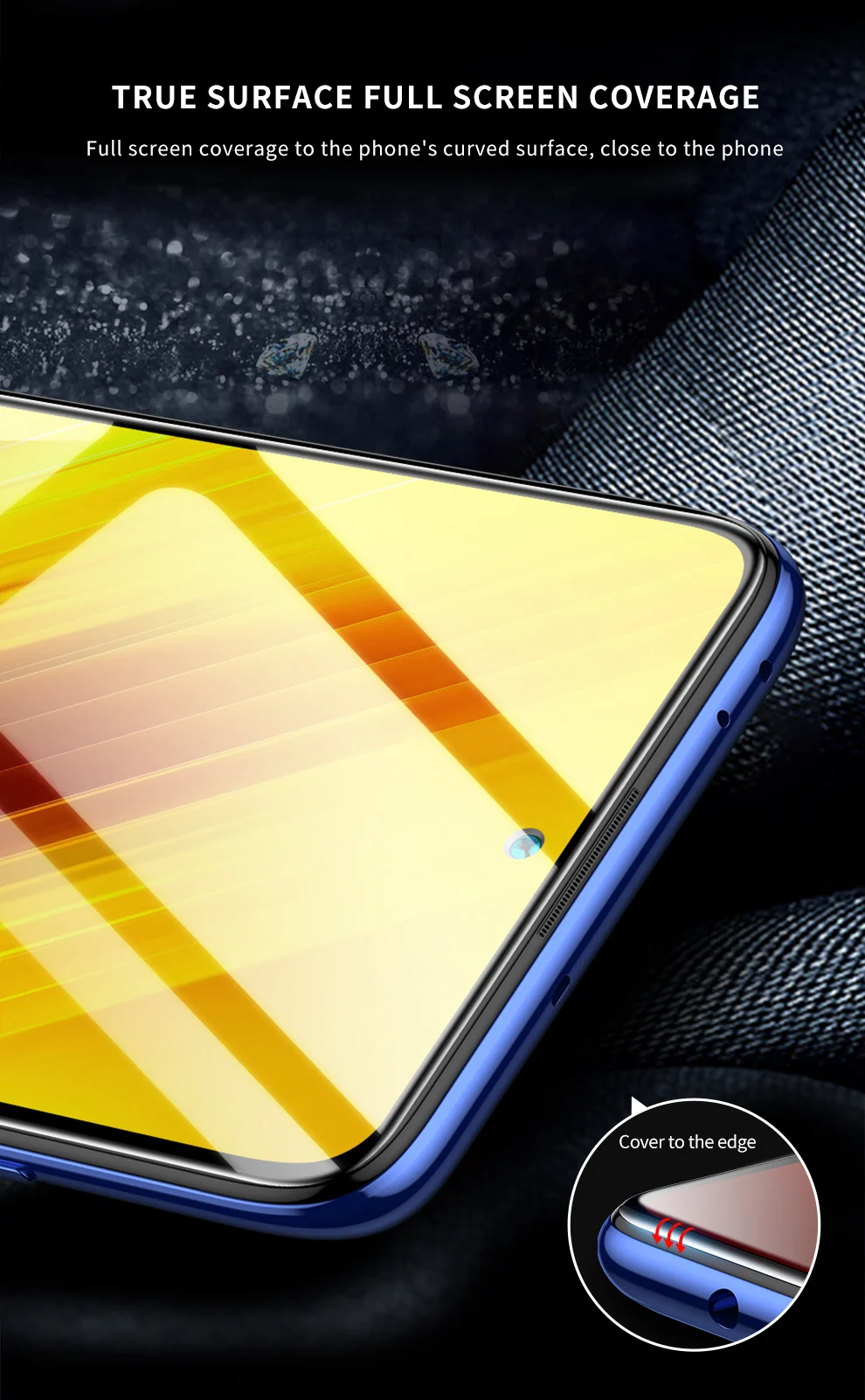 SmartDevil Full Cover Tempered Glass for Xiaomi POCO X6 Pro F5 X5 Pro F3 F4 F6 Pro X3 Pro HD Screen Protector Anti Blue Ray Film