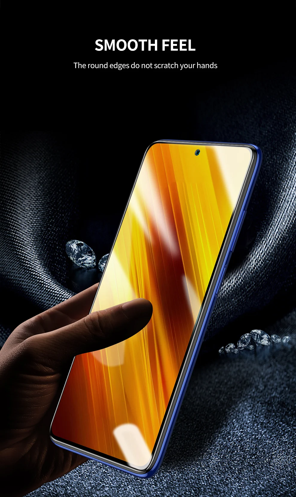 SmartDevil Full Cover Tempered Glass for Xiaomi POCO X6 Pro F5 X5 Pro F3 F4 F6 Pro X3 Pro HD Screen Protector Anti Blue Ray Film