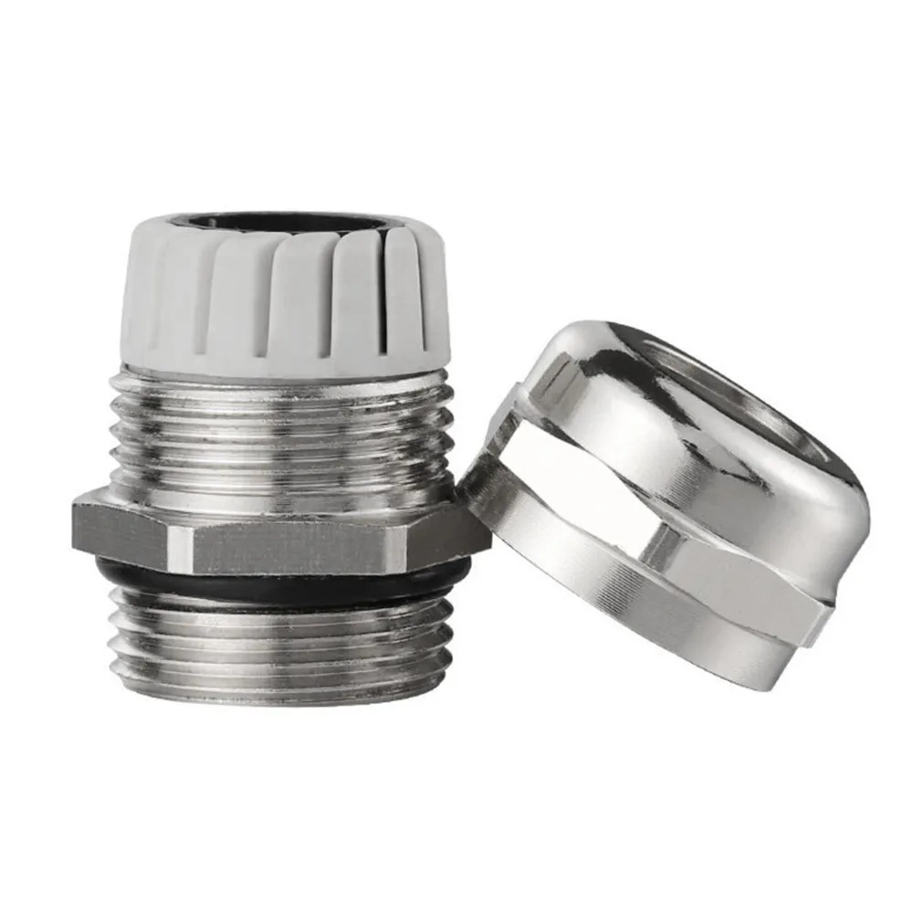 1piece Nickel Brass Metal IP68 Waterproof Cable Glands Connector Wire Glands For 3-44mm Cable High Quality M PG Cable Glands