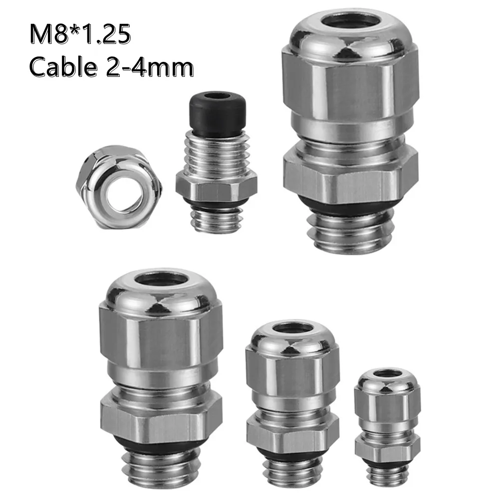 1piece Nickel Brass Metal IP68 Waterproof Cable Glands Connector Wire Glands For 3-44mm Cable High Quality M PG Cable Glands